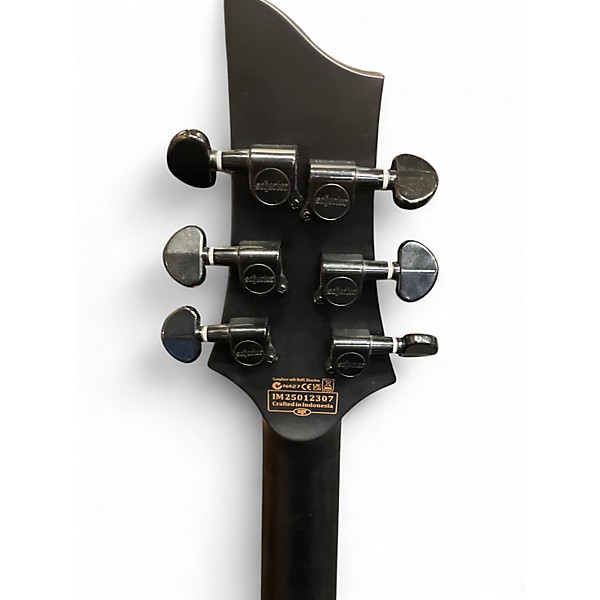 Used Schecter Guitar Research Damien 6 Black Solid Body Electric Guitar