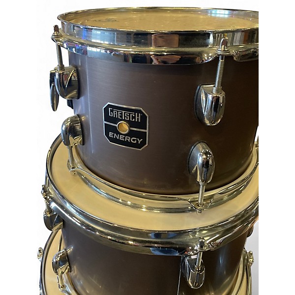 Used Gretsch Drums 5 Piece Energy Gunmetal Gray Drum Kit