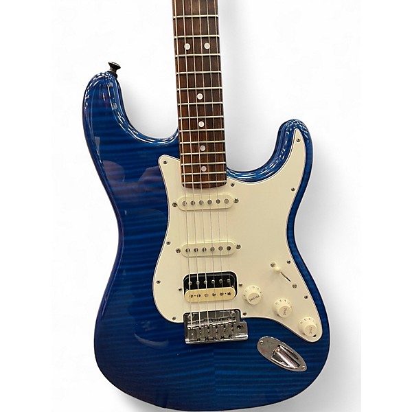 Used Fender American Custom Stratocaster FMT Saphire Blue Transparent Solid Body Electric Guitar