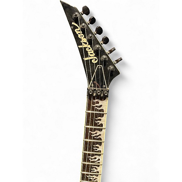 Used Jackson DK2 Dinky Flame Inlays Black Solid Body Electric Guitar