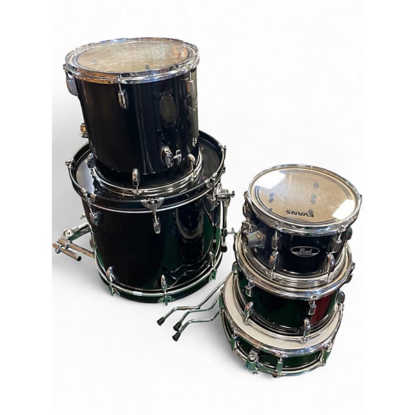 Used Pearl 5 Piece roadshow Black Drum Kit