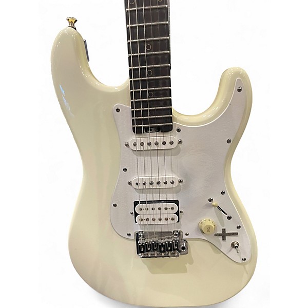 Used 2022 Schecter Guitar Research Nick Johnston Signature White Solid Body Electric Guitar