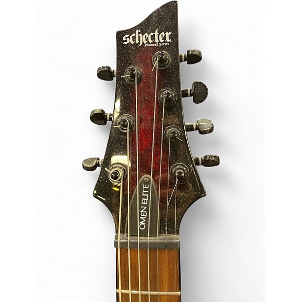 Used Schecter Guitar Research Omen Elite 7 Black Cherry Burst Solid Body Electric Guitar