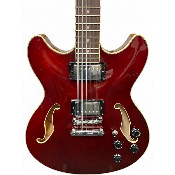 Used Ibanez AS7312 12 String Artcore Cherry Red Hollow Body Electric Guitar