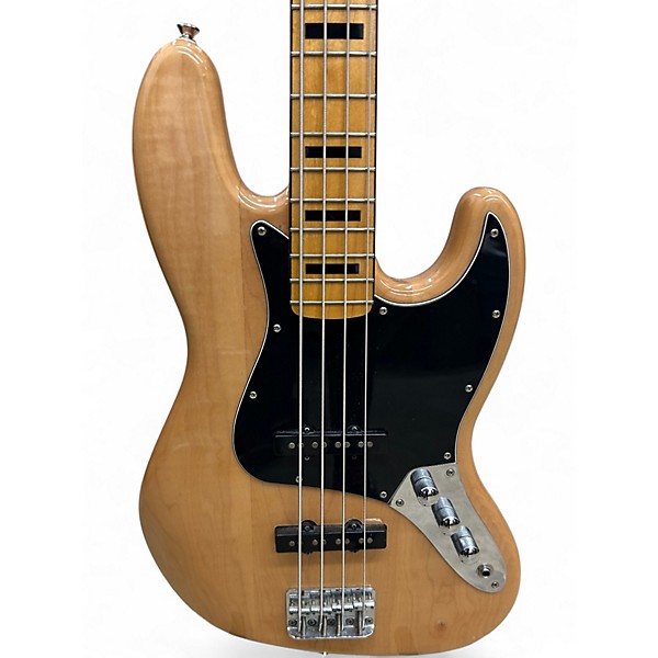 Used Squier Classic Vibe 70s Jazz Bass Natural Electric Bass Guitar