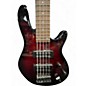 Used Schecter Guitar Research Raiden Special 5 String Trans Crimson Red Electric Bass Guitar