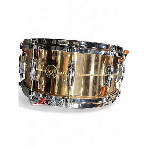 Used Gretsch Drums 6.5X14 USA Custom Phosphorus Bronze Bronze Drum