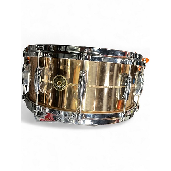 Used Gretsch Drums 6.5X14 USA Custom Phosphorus Bronze Bronze Drum