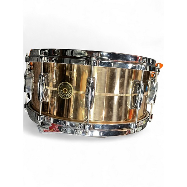 Used Gretsch Drums 6.5X14 USA Custom Phosphorus Bronze Bronze Drum
