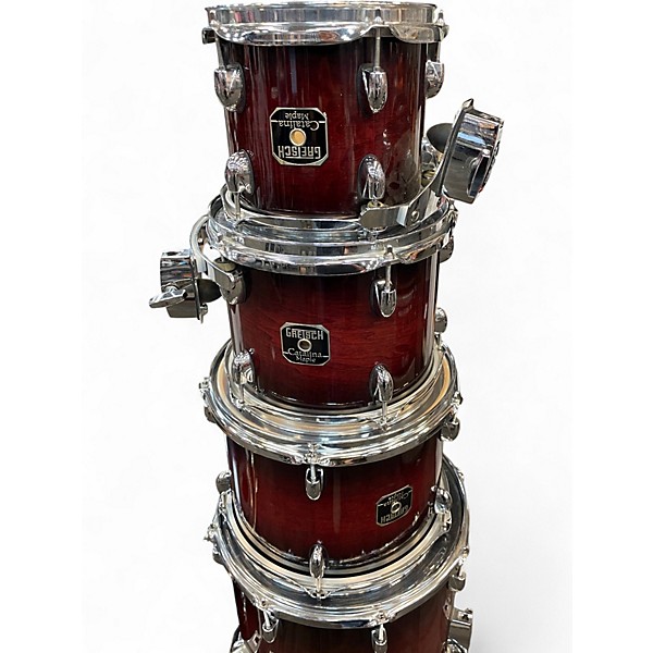 Used Gretsch Drums 7 Piece Catalina Maple Red Drum Kit
