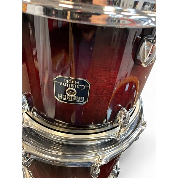 Used Gretsch Drums 7 Piece Catalina Maple Red Drum Kit