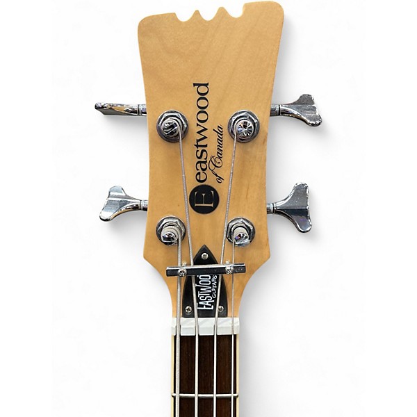 Used Eastwood HI FLYER Red Sparkle Electric Bass Guitar