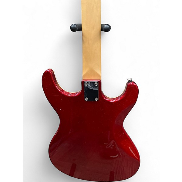 Used Eastwood HI FLYER Red Sparkle Electric Bass Guitar