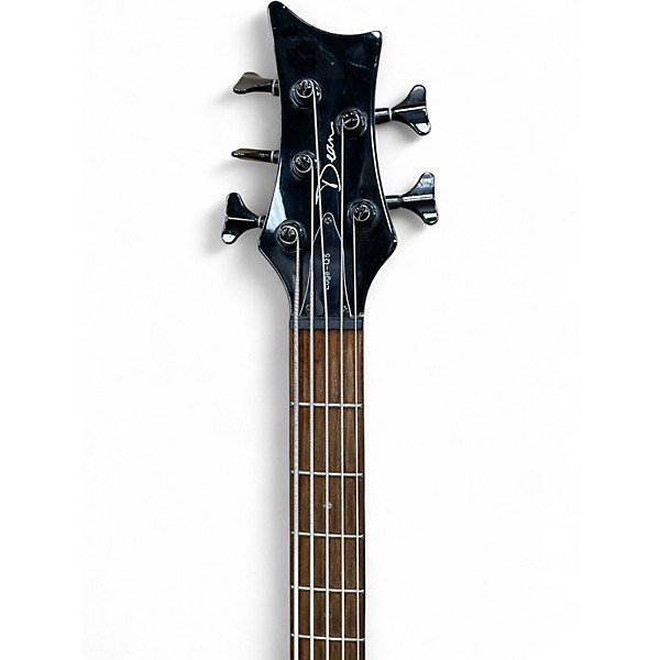 Used Dean Edge 5 String Blue Electric Bass Guitar