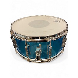 Vintage 1970s Ludwig 6X14 Vistalite Snare Blue Drum