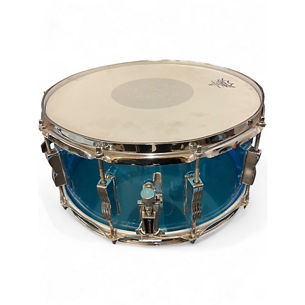 Vintage 1970s Ludwig 6X14 Vistalite Snare Blue Drum