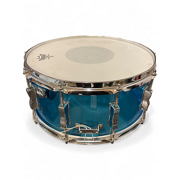 Vintage 1970s Ludwig 6X14 Vistalite Snare Blue Drum