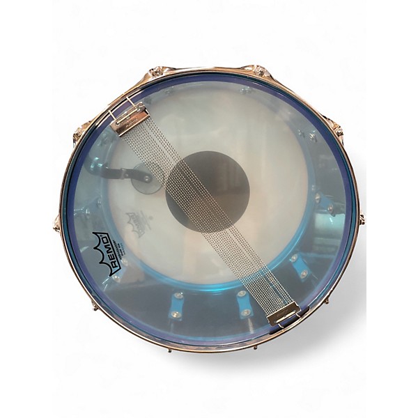 Vintage 1970s Ludwig 6X14 Vistalite Snare Blue Drum