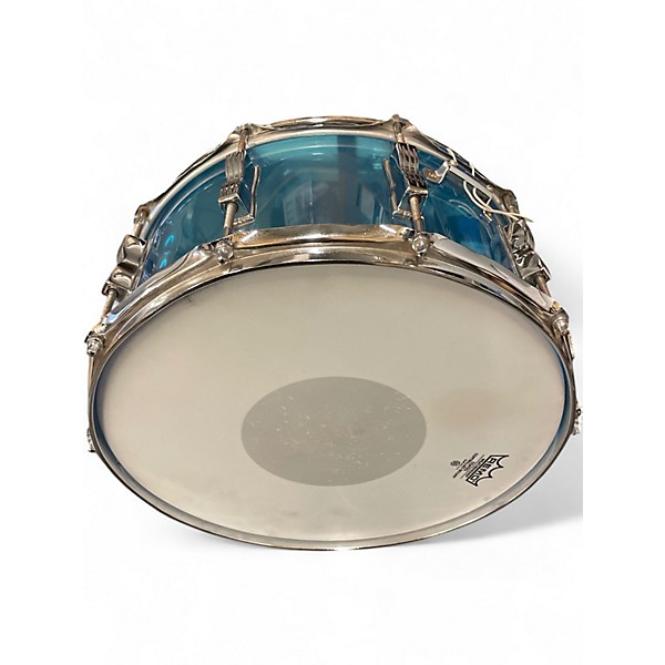 Vintage 1970s Ludwig 6X14 Vistalite Snare Blue Drum