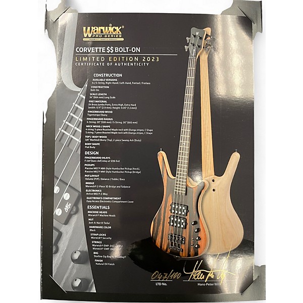 Used Warwick LIMITED EDITION TEAMBUIILT  CORVETTE $$  MARBLED EBONY Electric Bass Guitar