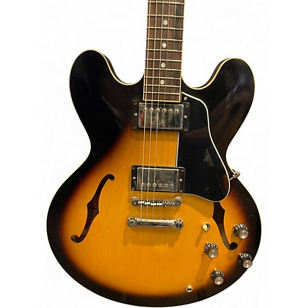 Used Gibson ES 335 2 Color Sunburst Hollow Body Electric Guitar