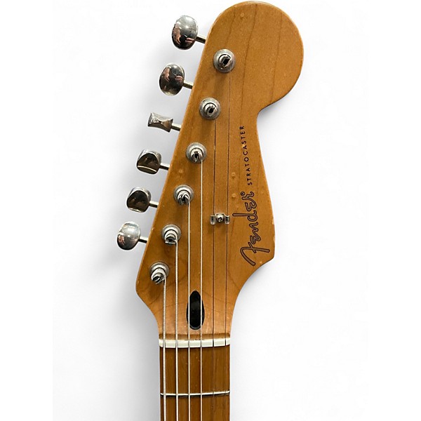 Used Fender JIMMY VAUGHN STRATOCASTER Olympic White Solid Body Electric Guitar