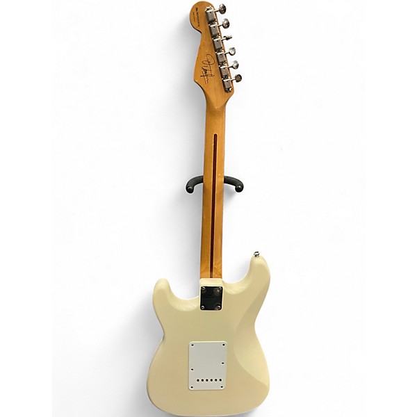Used Fender JIMMY VAUGHN STRATOCASTER Olympic White Solid Body Electric Guitar