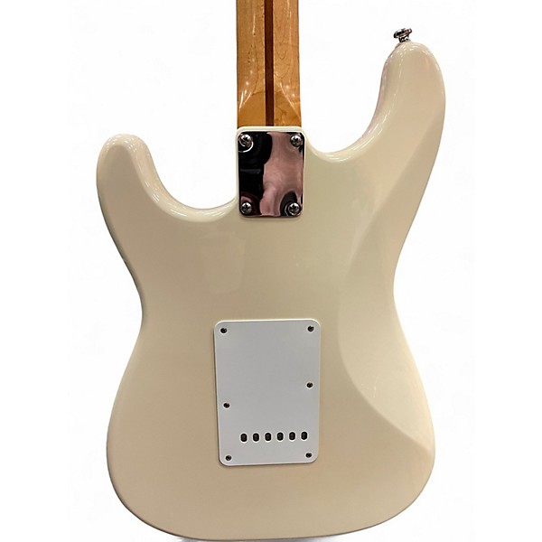 Used Fender JIMMY VAUGHN STRATOCASTER Olympic White Solid Body Electric Guitar