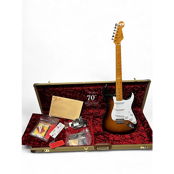 Used Fender 70th ANNIVERSARY 1954 STRATOCASTER 2 Color Sunburst Solid Body Electric Guitar