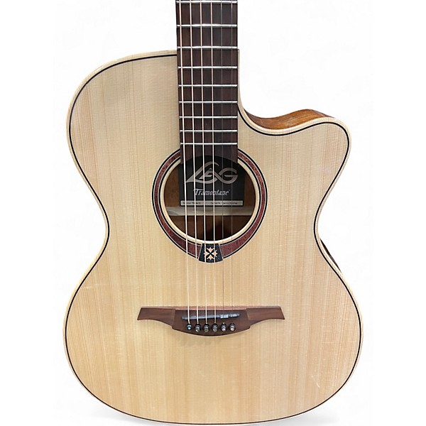 Used Lag Guitars t88ace Natural Acoustic Electric Guitar