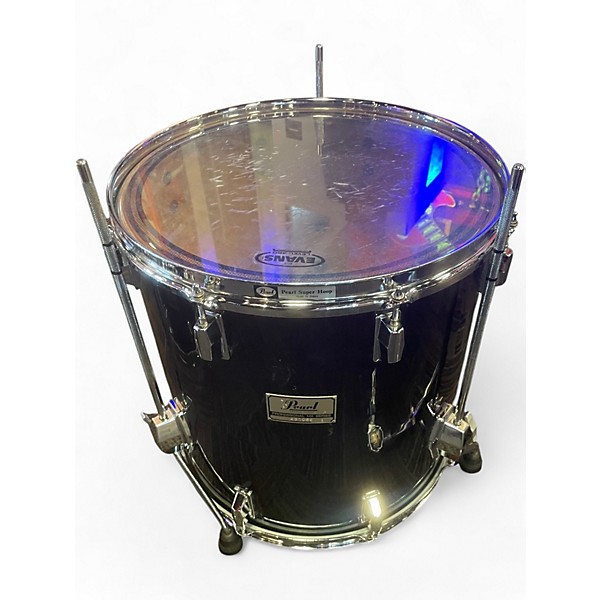 Vintage 1980s Pearl 4 Piece Professional Mx Series Black Drum Kit