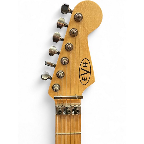 Used EVH Striped Series Black and Yellow Solid Body Electric Guitar