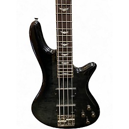 Used Schecter Guitar Research Stiletto Extreme 4 String Trans Black Electric Bass Guitar