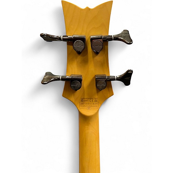 Used Schecter Guitar Research Stiletto Extreme 4 String Trans Black Electric Bass Guitar