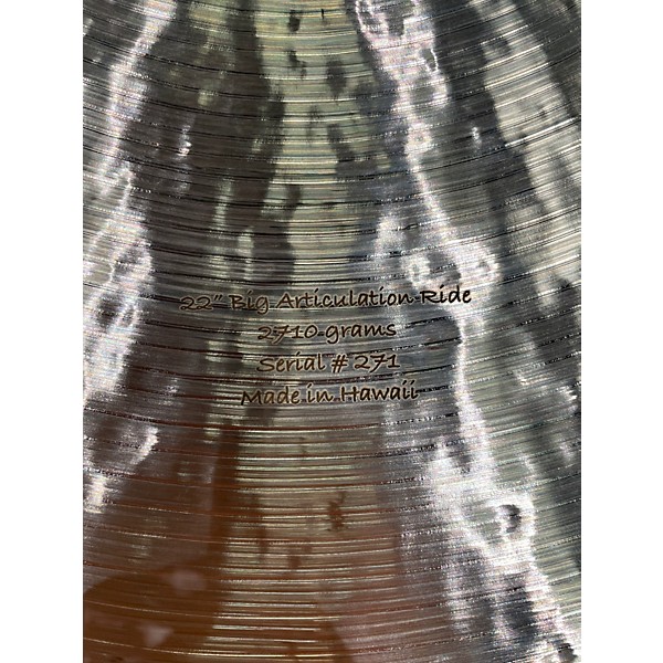 Used 2025 Big Island 22in Big Articulation Ride Cymbal