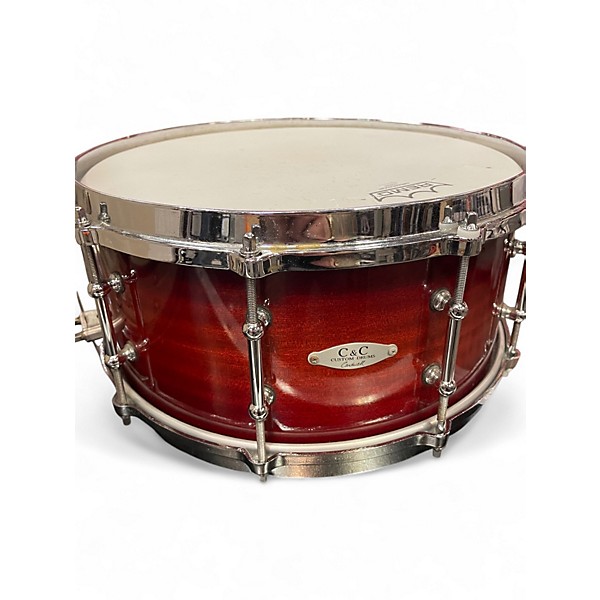 Used C&C Drum Company 14in CUSTOM DRUM 2 Tone Sunburst Drum