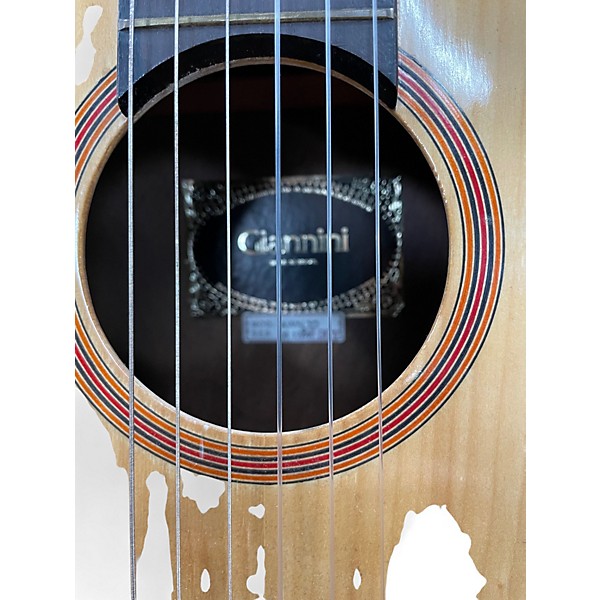 Vintage 1974 Giannini AWN20 Natural Acoustic Guitar