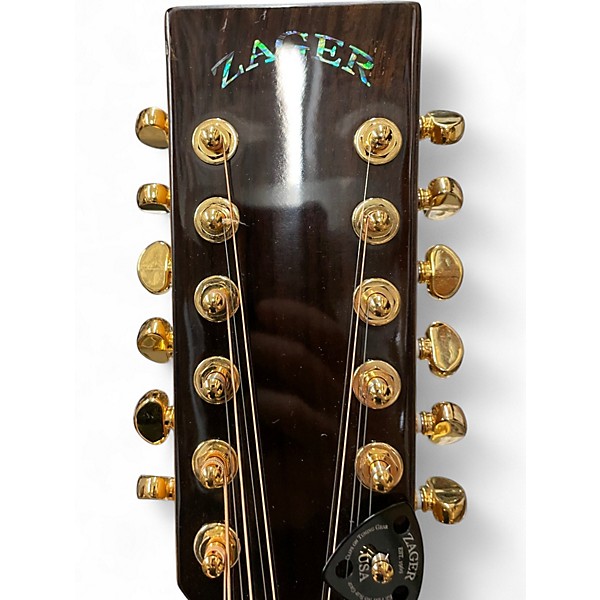 Used Zager zad900ce12 Natural 12 String Acoustic Electric Guitar