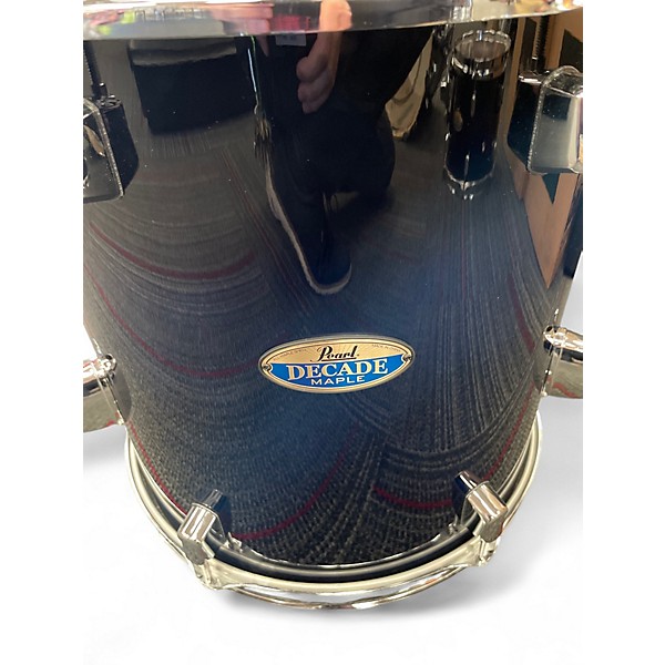 Used Pearl 3 Piece DECADE MAPLE Blue Burst Drum Kit