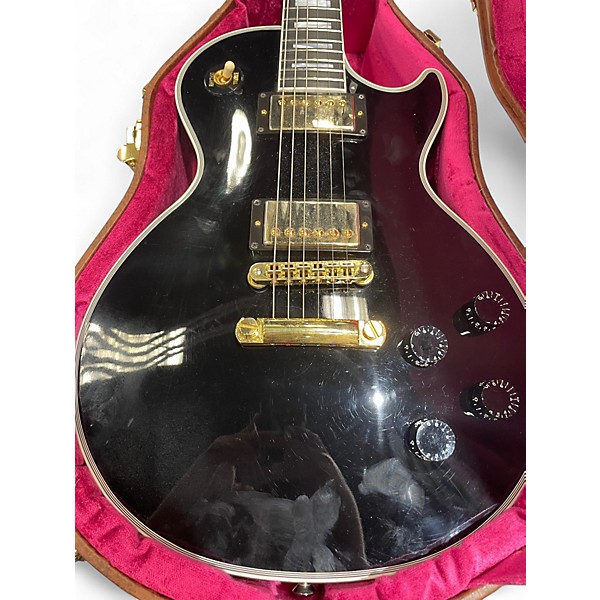 Used Gibson Les Paul Custom Black Solid Body Electric Guitar