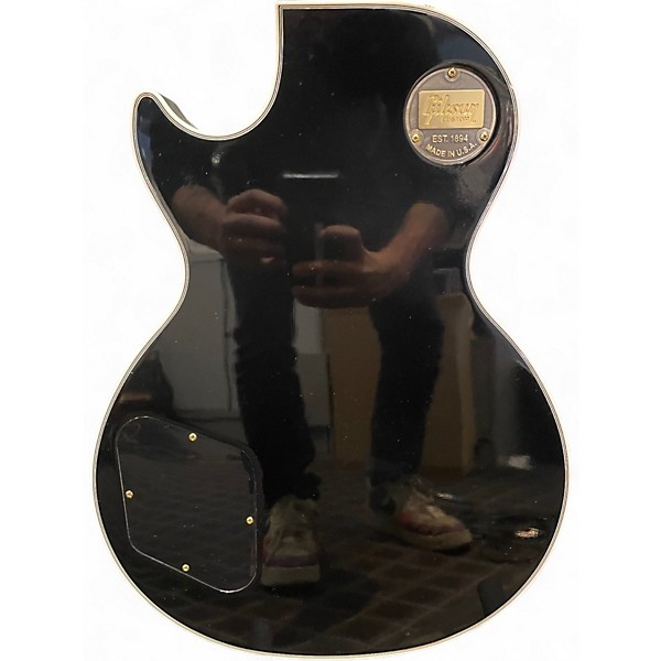 Used Gibson Les Paul Custom Black Solid Body Electric Guitar