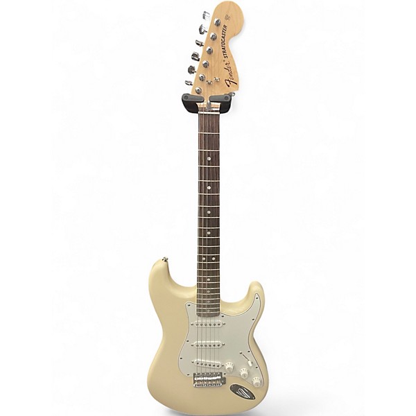 Used Fender Albert Hammond Jr Stratocaster Olympic White Solid Body Electric Guitar