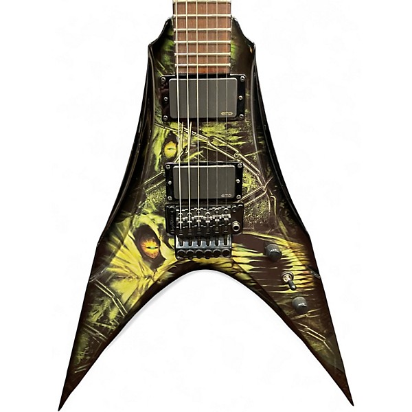 Used DBZ Guitars Venom GX Watchers Black w Graphic Solid Body Electric Guitar