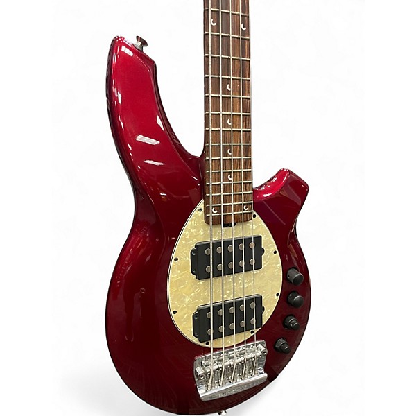 Used Ernie Ball Music Man Bongo 5 HH Wine Red Electric Bass Guitar