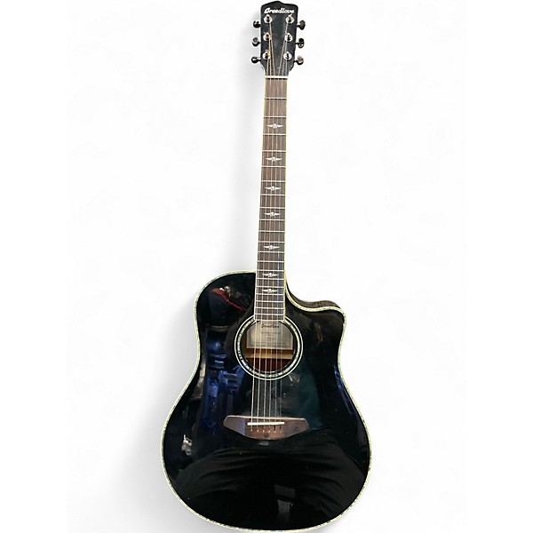 Used Breedlove BLACK MAGIC DREADNAUGHT Black Acoustic Electric Guitar