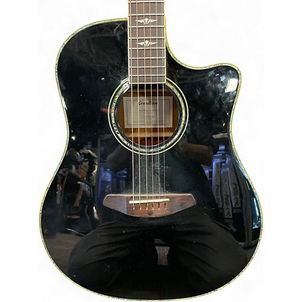 Used Breedlove BLACK MAGIC DREADNAUGHT Black Acoustic Electric Guitar
