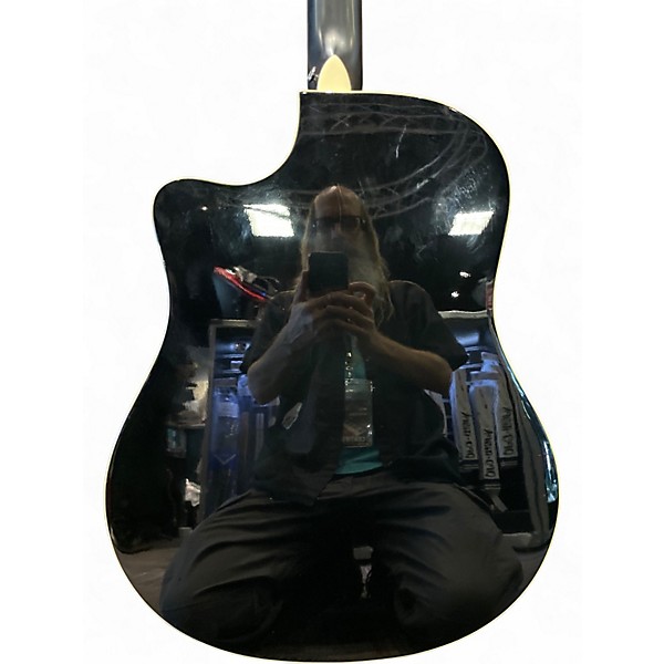 Used Breedlove BLACK MAGIC DREADNAUGHT Black Acoustic Electric Guitar