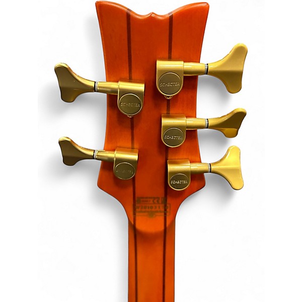 Used Schecter Guitar Research Stiletto Studio-5 Satin Honey Electric Bass Guitar