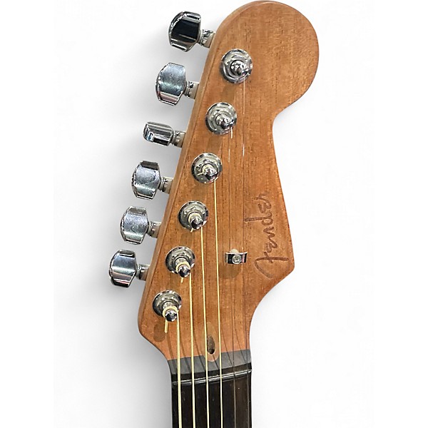 Used Fender American Acoustasonic Stratocaster Natural Acoustic Electric Guitar