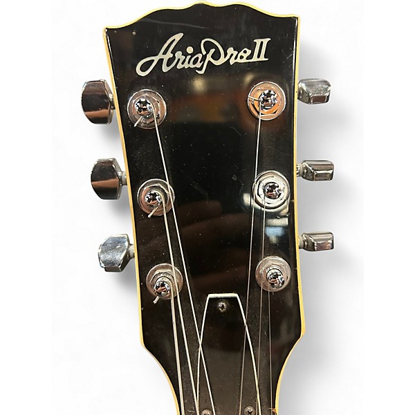 Used Aria Pro II Black Solid Body Electric Guitar